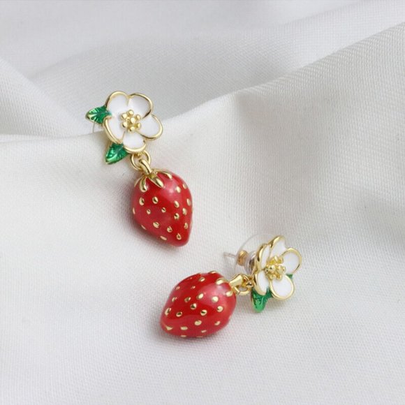 kate spade Jewelry Kate Spade Picnic Perfect Strawberry Earrings Poshmark